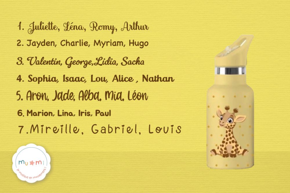 Gourde girafe personnalisation